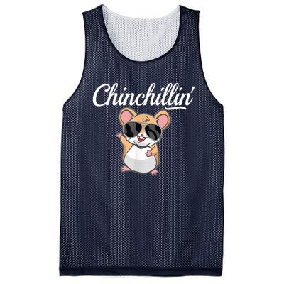 Chinchillin Funny Chinchilla Lovers Mesh Reversible Basketball Jersey Tank