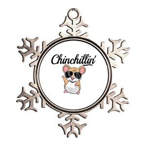 Chinchillin Funny Chinchilla Lovers Metallic Star Ornament