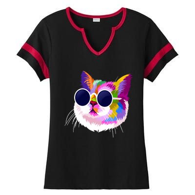 Cat Funny Cat Gift Wo Teess Girl Boy Ladies Halftime Notch Neck Tee