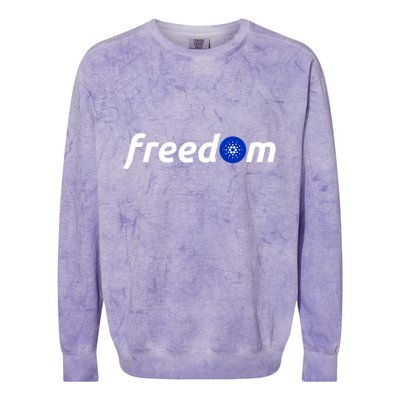 Cardano Freedom Cryptocurrency Colorblast Crewneck Sweatshirt