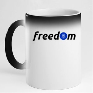 Cardano Freedom Cryptocurrency 11oz Black Color Changing Mug