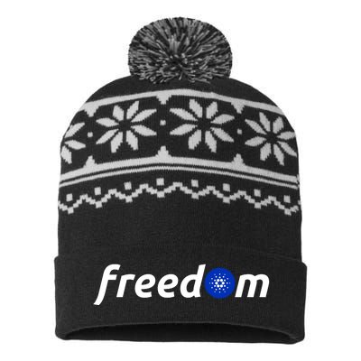 Cardano Freedom Cryptocurrency USA-Made Snowflake Beanie