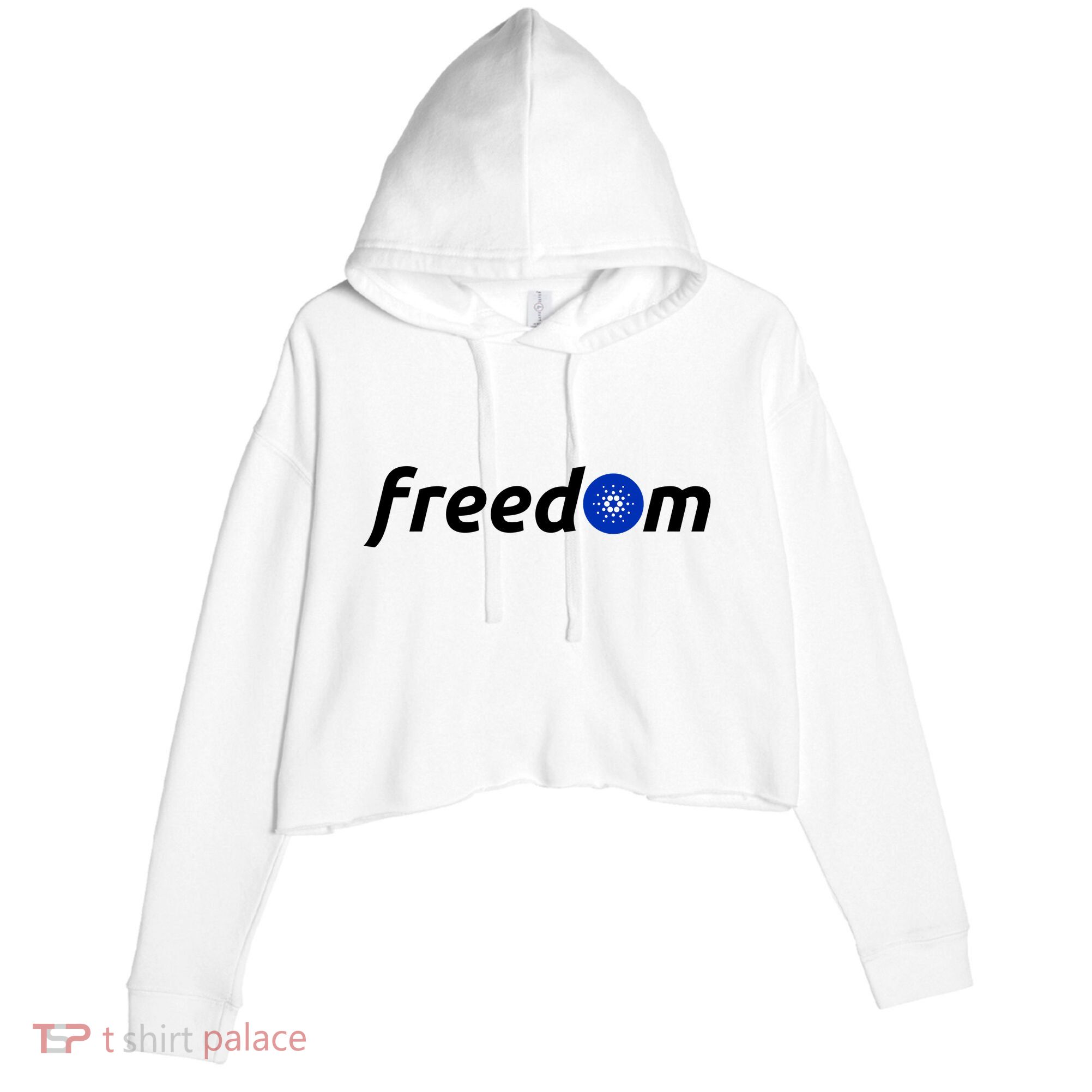 Cardano Freedom Cryptocurrency Crop Fleece Hoodie