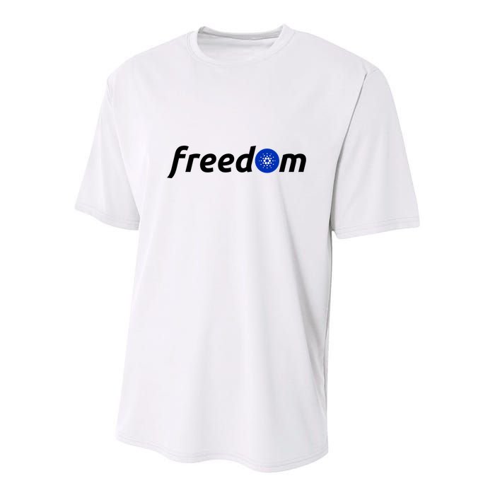 Cardano Freedom Cryptocurrency Youth Performance Sprint T-Shirt