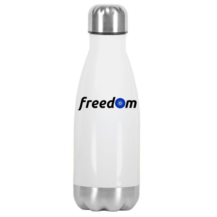 Cardano Freedom Cryptocurrency Stainless Steel Insulated Water Bottle