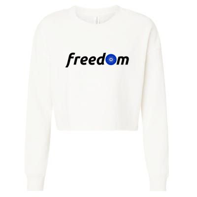 Cardano Freedom Cryptocurrency Cropped Pullover Crew