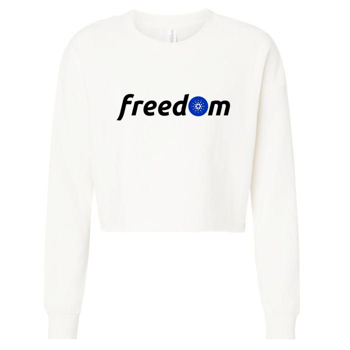 Cardano Freedom Cryptocurrency Cropped Pullover Crew