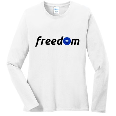 Cardano Freedom Cryptocurrency Ladies Long Sleeve Shirt