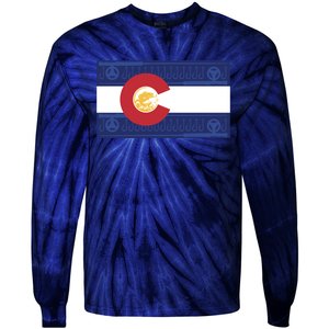 Colorado Flag Tie-Dye Long Sleeve Shirt