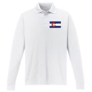 Colorado Flag Performance Long Sleeve Polo