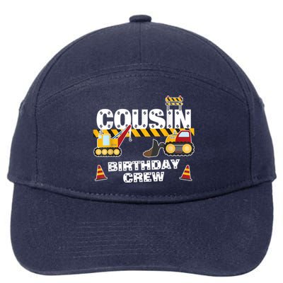 Cute Funny Cousin Birthday Crew For Construction Birthday Party 7-Panel Snapback Hat