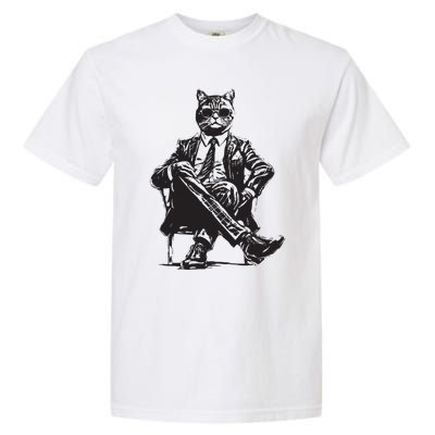 Cat Funny Cat Of Wall Street Womens TeesCat Garment-Dyed Heavyweight T-Shirt