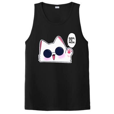 Cute Funny Cat Funny Anime Meme Nah ID Win Gojo Cat PosiCharge Competitor Tank