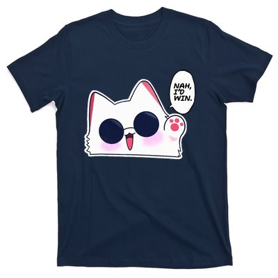 Cute Funny Cat Funny Anime Meme Nah ID Win Gojo Cat T-Shirt