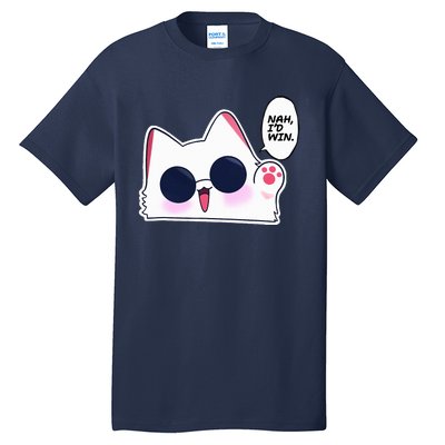 Cute Funny Cat Funny Anime Meme Nah ID Win Gojo Cat Tall T-Shirt