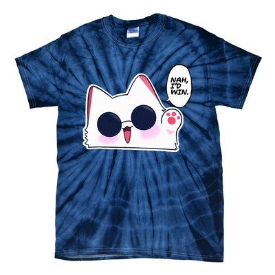 Cute Funny Cat Funny Anime Meme Nah ID Win Gojo Cat Tie-Dye T-Shirt