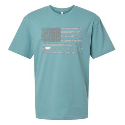 Concrete Finisher Concrete Whisperer American Flag Patriotic Sueded Cloud Jersey T-Shirt