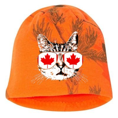 Canada Flag Canadian Cat Sunglasses Funny Women Kati - Camo Knit Beanie