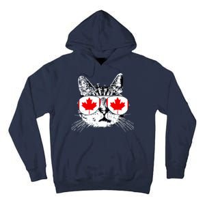 Canada Flag Canadian Cat Sunglasses Funny Women Tall Hoodie