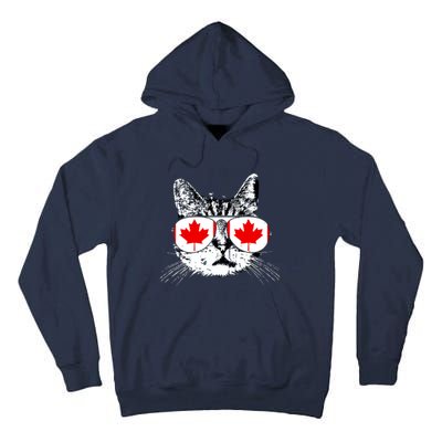 Canada Flag Canadian Cat Sunglasses Funny Women Tall Hoodie