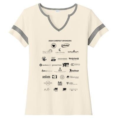 Curefest For Childhood Cancer 2024 Ladies Halftime Notch Neck Tee