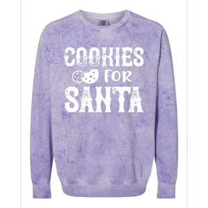 Christmas Funny Cookies For Santa Gift Colorblast Crewneck Sweatshirt