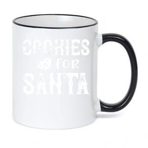 Christmas Funny Cookies For Santa Gift 11oz Black Color Changing Mug