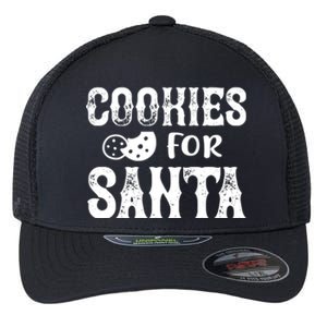 Christmas Funny Cookies For Santa Gift Flexfit Unipanel Trucker Cap