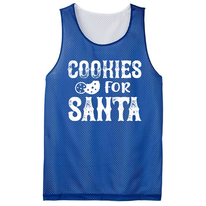 Christmas Funny Cookies For Santa Gift Mesh Reversible Basketball Jersey Tank