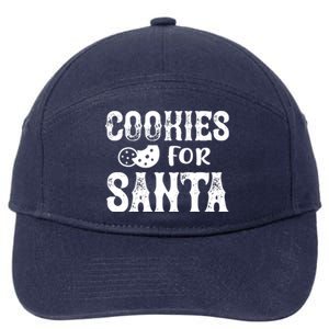 Christmas Funny Cookies For Santa Gift 7-Panel Snapback Hat