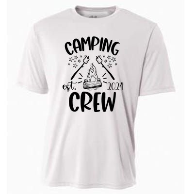 Crew Family Camping Trip Campfire Camping 2024 Gift Cooling Performance Crew T-Shirt