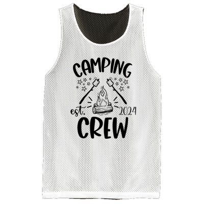 Crew Family Camping Trip Campfire Camping 2024 Gift Mesh Reversible Basketball Jersey Tank