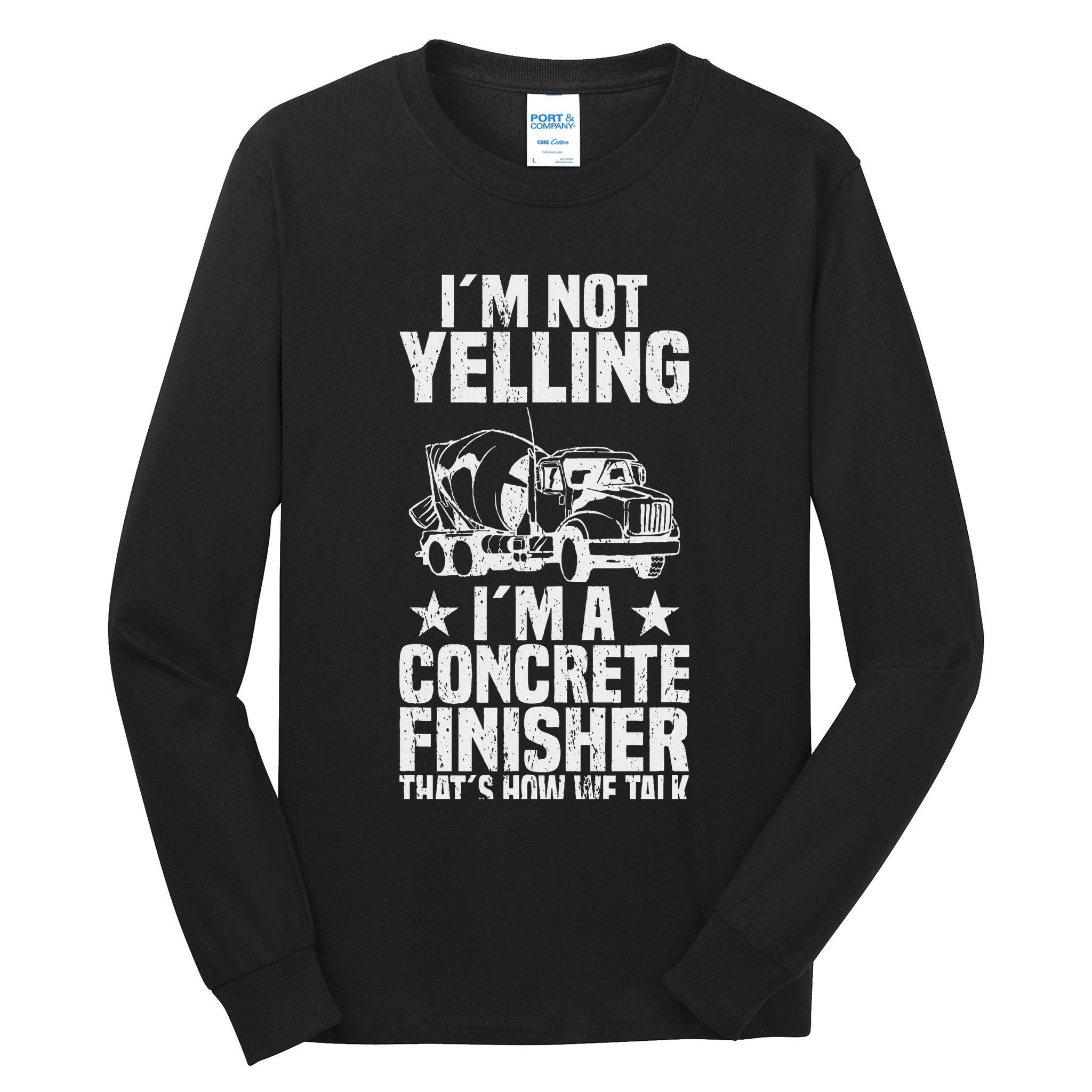 Concrete Finisher Construction Worker Laborer Cement Tall Long Sleeve T-Shirt