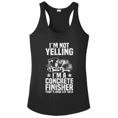 Concrete Finisher Construction Worker Laborer Cement Ladies PosiCharge Competitor Racerback Tank