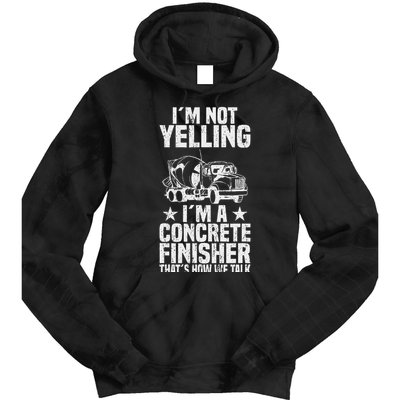 Concrete Finisher Construction Worker Laborer Cement Tie Dye Hoodie