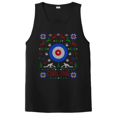 Curling Fan Christmas Ugly Christmas Sweater Curler Gift PosiCharge Competitor Tank