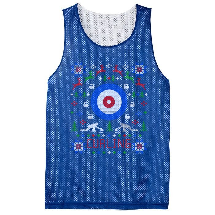 Curling Fan Christmas Ugly Christmas Sweater Curler Gift Mesh Reversible Basketball Jersey Tank