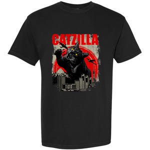 Catzilla Funny Cat Lover Kitten Kitty Garment-Dyed Heavyweight T-Shirt