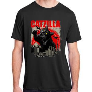 Catzilla Funny Cat Lover Kitten Kitty Adult ChromaSoft Performance T-Shirt