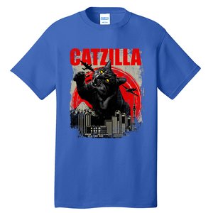 Catzilla Funny Cat Lover Kitten Kitty Tall T-Shirt