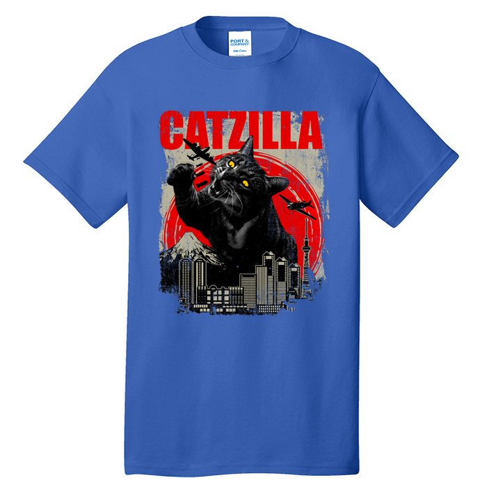 Catzilla Funny Cat Lover Kitten Kitty Tall T-Shirt