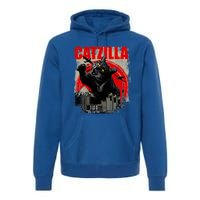 Catzilla Funny Cat Lover Kitten Kitty Premium Hoodie