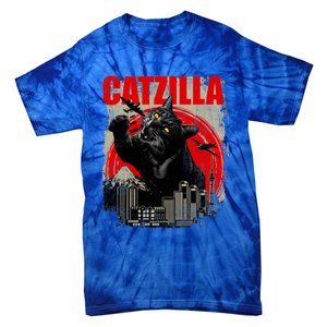 Catzilla Funny Cat Lover Kitten Kitty Tie-Dye T-Shirt