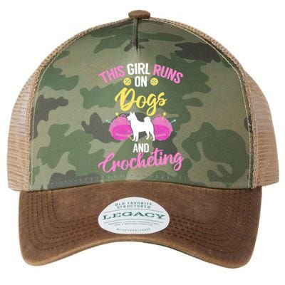 Crocheter Funny Crochet Runs On Dogs And Crocheting Gift Legacy Tie Dye Trucker Hat