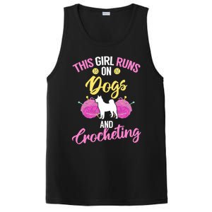 Crocheter Funny Crochet Runs On Dogs And Crocheting Gift PosiCharge Competitor Tank