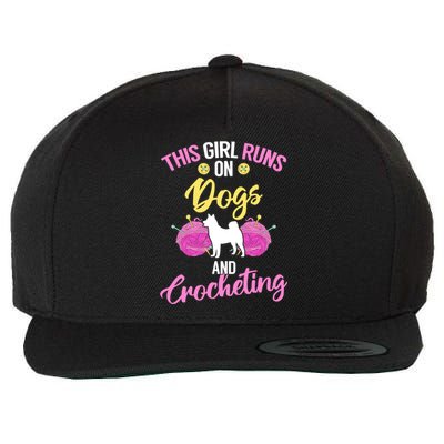 Crocheter Funny Crochet Runs On Dogs And Crocheting Gift Wool Snapback Cap