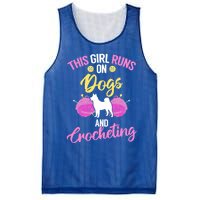 Crocheter Funny Crochet Runs On Dogs And Crocheting Gift Mesh Reversible Basketball Jersey Tank