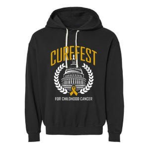 Curefest For Childhood Cancer 2024 In September We Wear Gold Garment-Dyed Fleece Hoodie