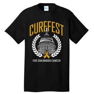 Curefest For Childhood Cancer 2024 In September We Wear Gold Tall T-Shirt