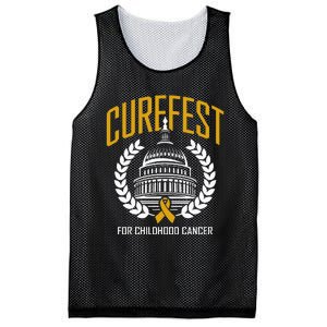 Curefest For Childhood Cancer 2024 In September We Wear Gold Mesh Reversible Basketball Jersey Tank